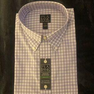 Jos. A. Bank Men's Lavender Plaid Button-Down Shirt